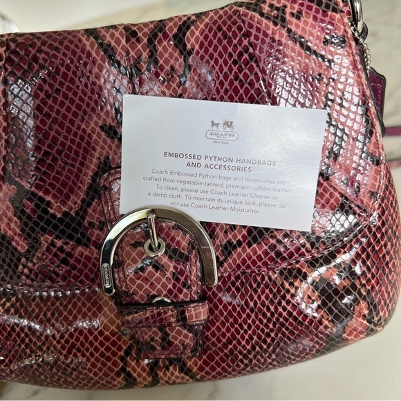 NWOT Coach Python Embossed Soho Snakeskin Leather Crossbody Bag Swingpack F45648 - Picture 13 of 15